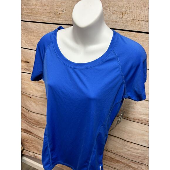 Exertek Womens Shirt Size Small Short Sleeve Blue New NWT Top Workout Athletic - Picture 4 of 11